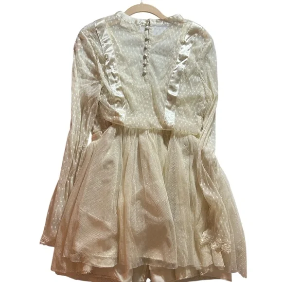 Free People Cream Lace Long Sleeve Dress XL - NWT - Picture 5 of 13